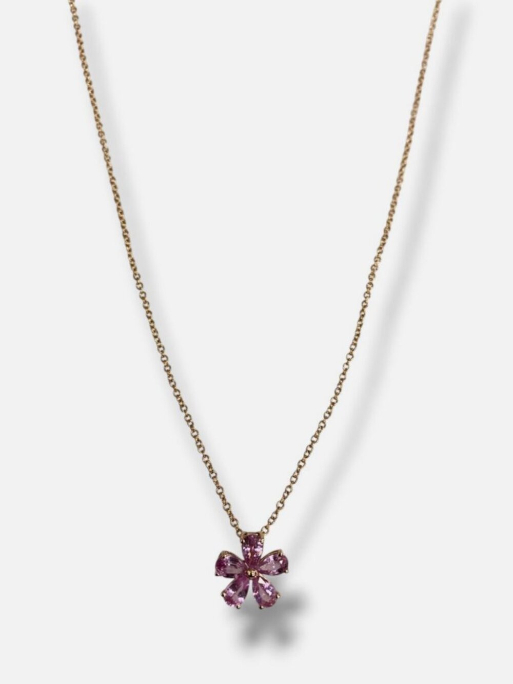 Saks Fifth Avenue Women's 14K Rose Gold & Pink Sapphire Pendant Necklace